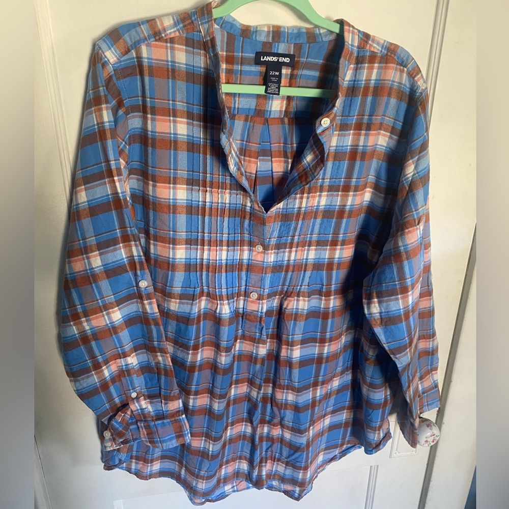 NWOT Sz 22w Lands End 100% Cotton Top